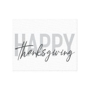 Simple, urban, trendy, modern Happy Thanksgiving Canvas Print