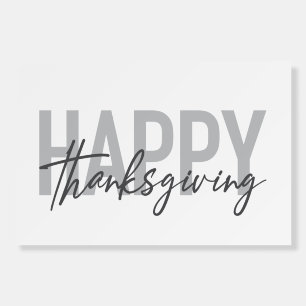 Simple, urban, trendy, modern Happy Thanksgiving Foam Board