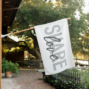Simple, urban, trendy, modern type Share Love House Flag