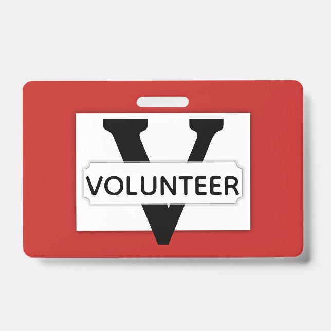 Simple V - Volunteer Badge (Front)