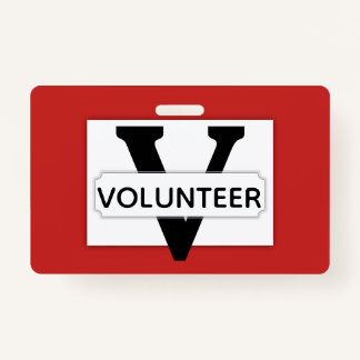 Simple V - Volunteer Badge