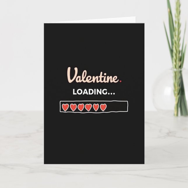 Simple Valentine Loading Hearts Card (Front)