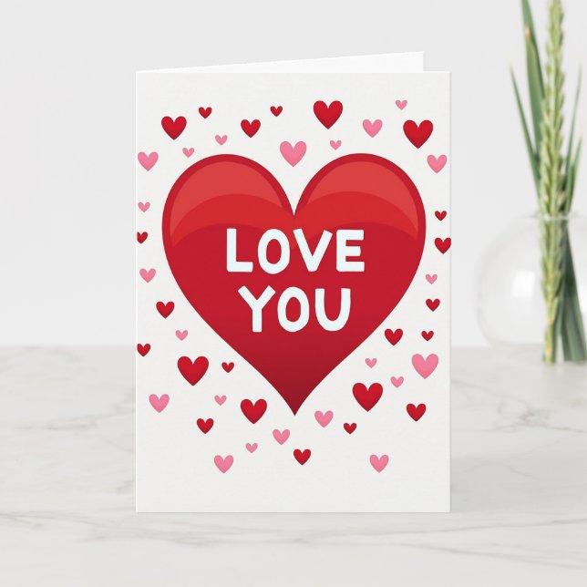 Simple Valentine Love You Card (Front)