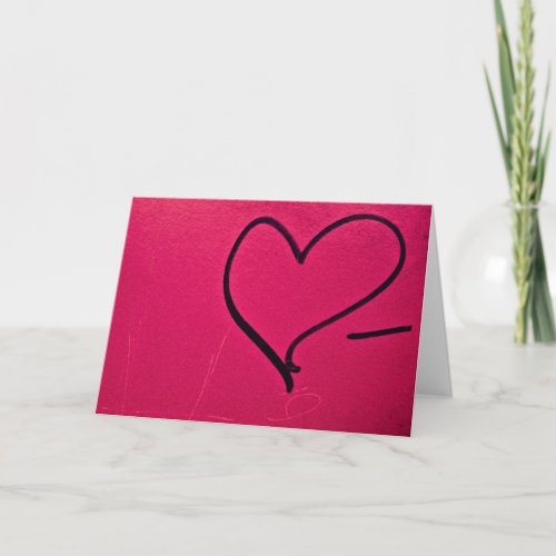 Simple Valentines Day Heart Holiday Card