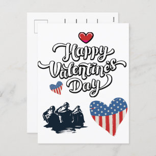 Simple Valentines Day Military Soldier Army Holiday Postcard