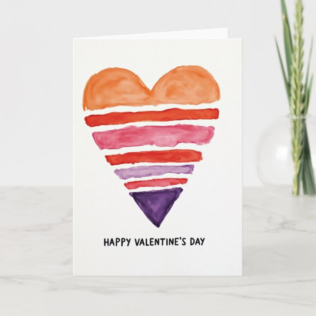 Simple Valentines Heart Card (Front)