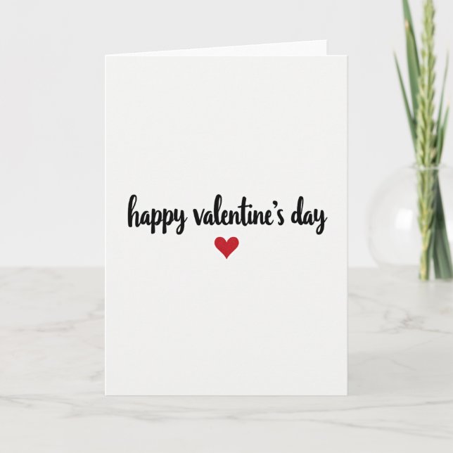 Simple Valentines Heart Day Card (Front)