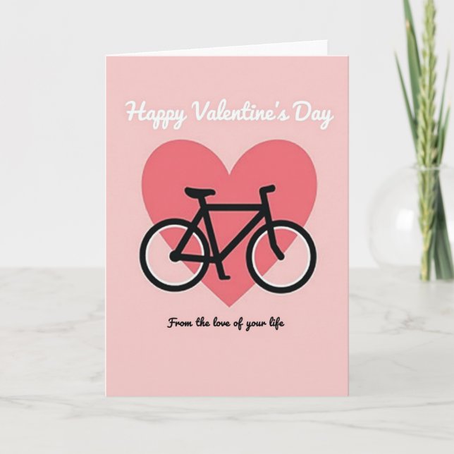 Simple Valentines Love Bike Card (Front)