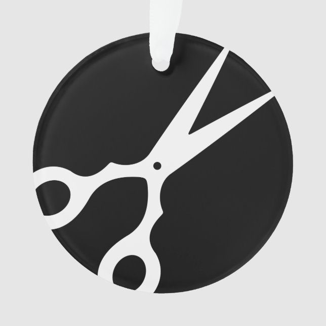 Simple Vector Scissors (Pick Your Own Color) Ornament (Front)