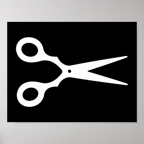 Simple Vector Scissors Pick Your Own Color Poster