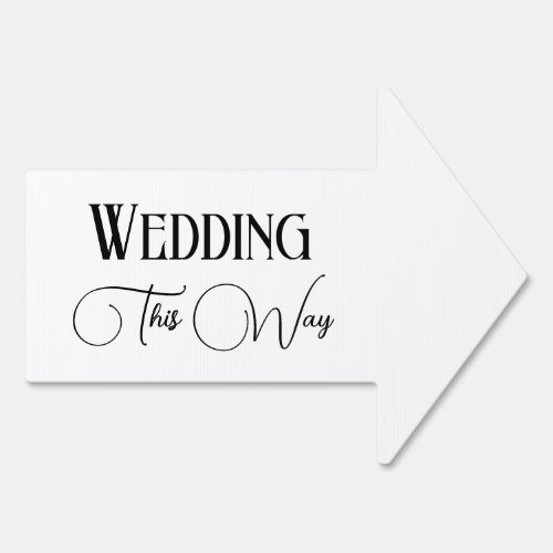 Simple Versatile Wedding This Way Arrow Sign