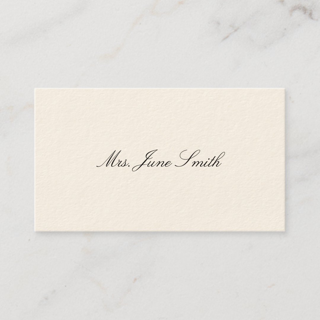 Simple Victorian Calling Cards Zazzle