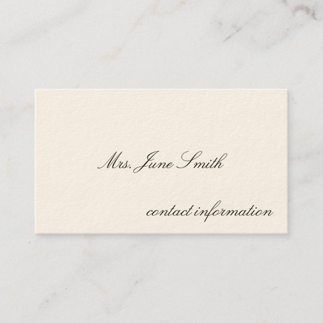 Simple Victorian Calling Cards (Front)