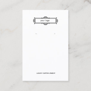 Simple Victorian Logo Earring Display Business Card