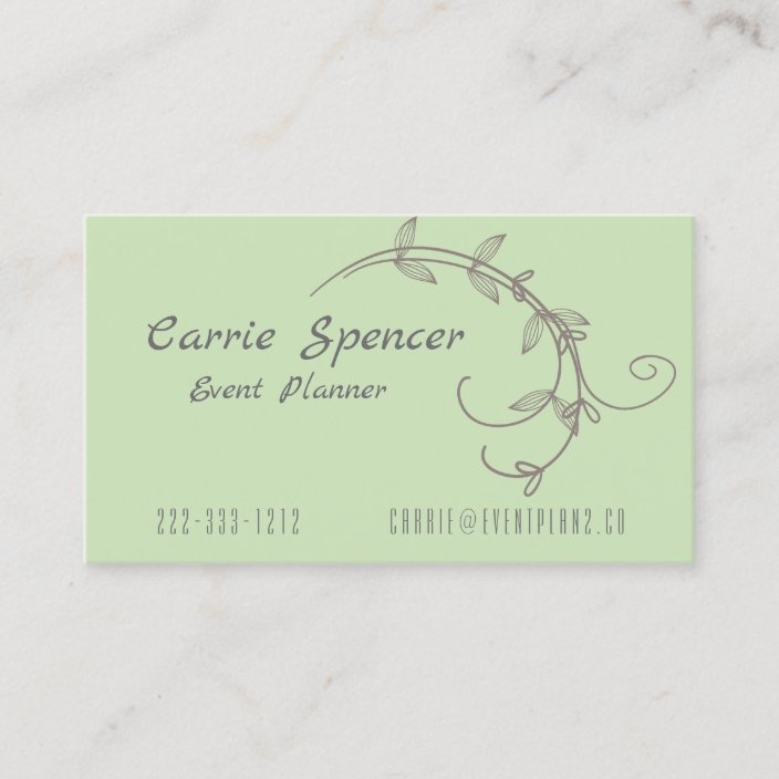 Simple Vines Business Card | Zazzle.com