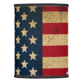 Simple Vintage American Flag Lamp Shade. (Front)