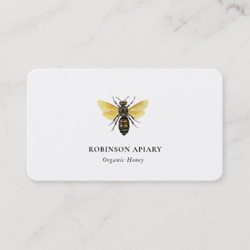 Simple Vintage bee Apiary Business Card
