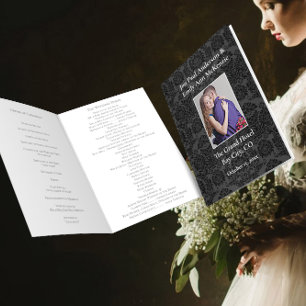 Simple Vintage Modern Photo  Bi-Fold Wedding Brochure