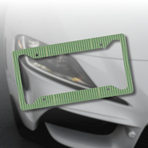 Simple Vintage Olive Sage Green Gradient Striped License Plate Frame