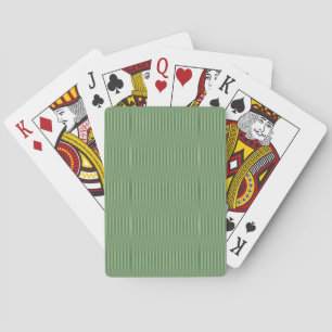 Simple Vintage Olive Sage Green Gradient Striped Poker Cards