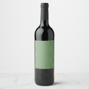 Simple Vintage Olive Sage Green Gradient Striped Wine Label