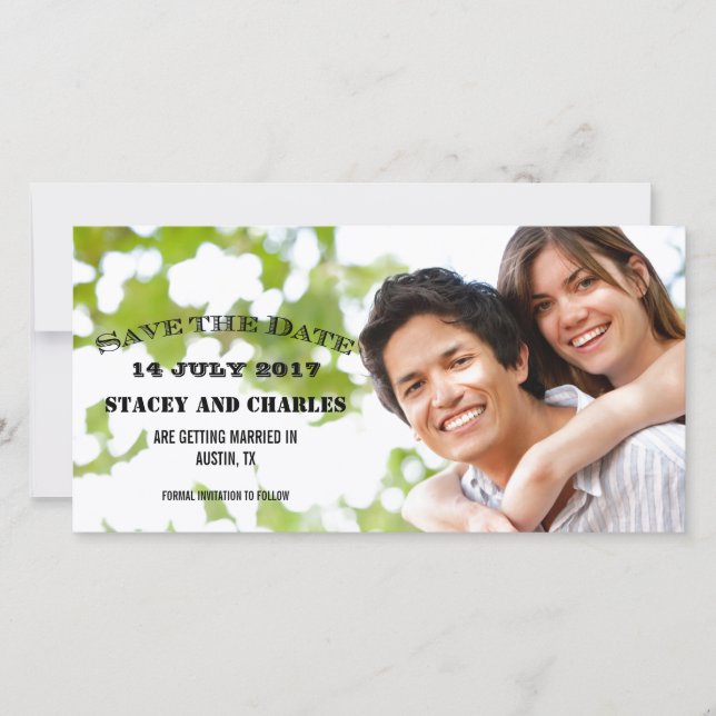 SIMPLE VINTAGE PHOTO SAVE THE DATE (Front)