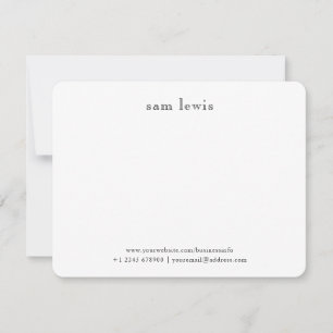 Simple Vintage Retro Typography Note Card