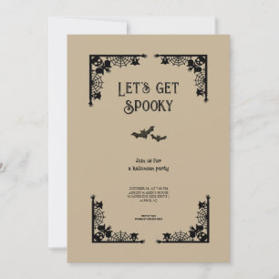 Simple Vintage Spooky Costume Halloween Party Invitation