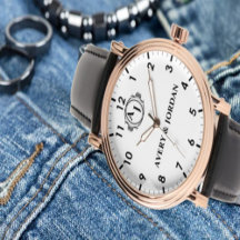 Simple Vintage Style Floral Monogram couple names