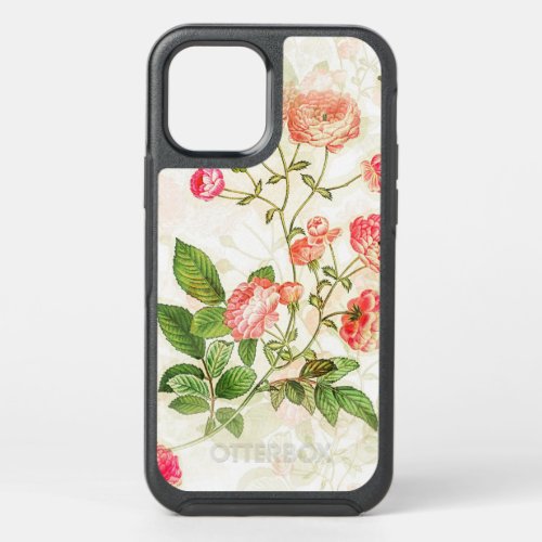 Simple Vintage Victorian Pink Floral Design  OtterBox Symmetry iPhone 12 Pro Case