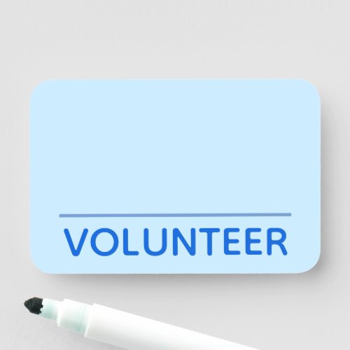 Simple VOLUNTEER Name Tag