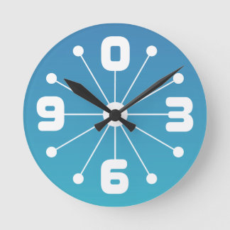Simple wall clock - blue background