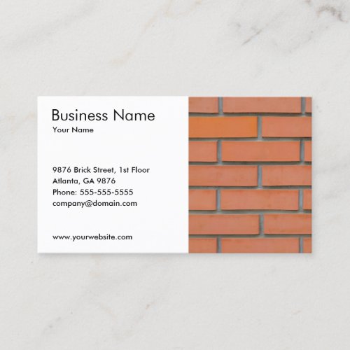 Simple Wall Construction Building Industry Business Card