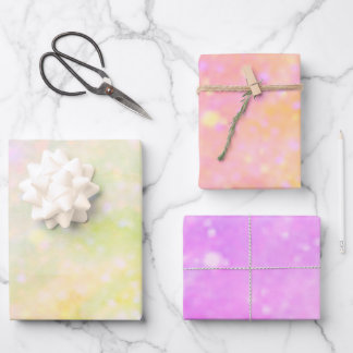 Simple warm colored wrapping paper sheets