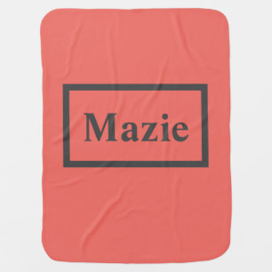 Simple warm cozy coral child baby blanket