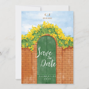Simple water color wedding  invitation