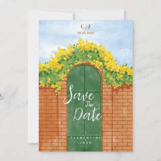 Simple water color wedding  invitation