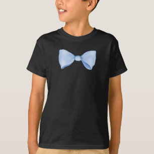 Simple Watercolor Baby Blue Bow T-Shirt