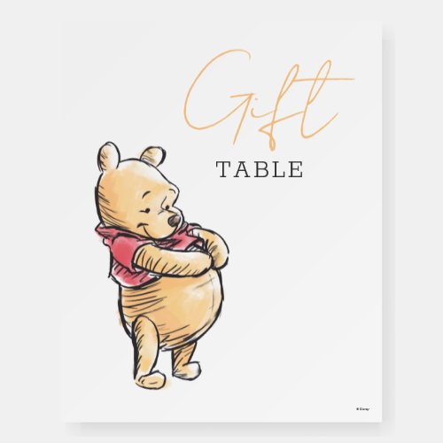 Simple Watercolor Baby Shower Gift Table Sign