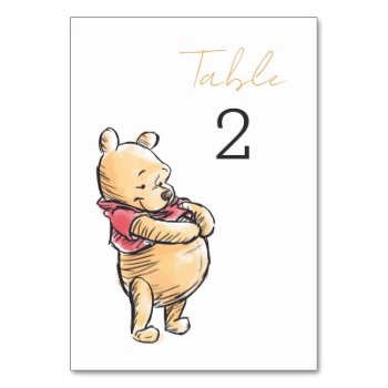 Simple Watercolor Baby Shower Table Number by winniethepooh at Zazzle