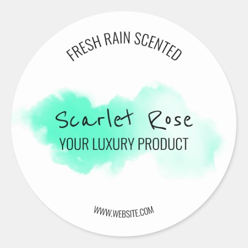 Simple Watercolor Blue And White Product Labels