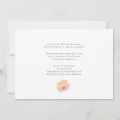 Simple Watercolor Blush Pink Peach Bridal Shower Invitation (Back)