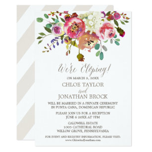 Elopement Reception Invitations Zazzle