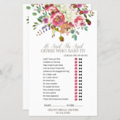 Simple Watercolor Bouquet Wedding Word Search Game (Front/Back)