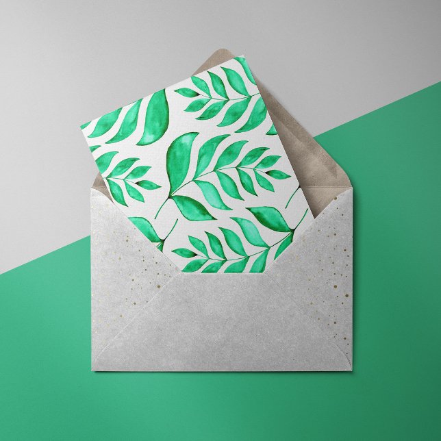 Simple watercolor branches - green postcard (Creator Uploaded)