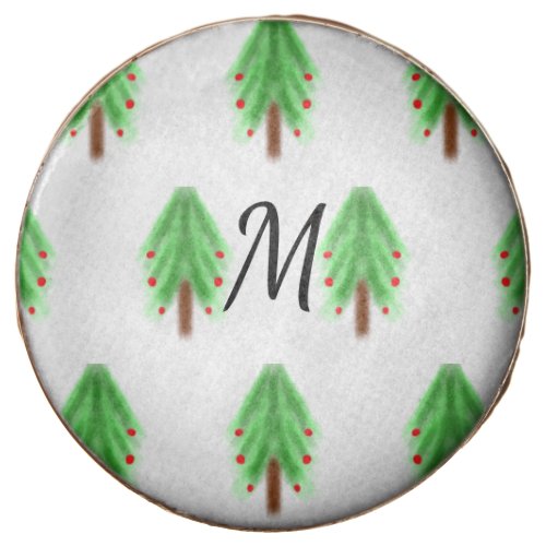 Simple watercolor Christmas pattern add monogram  Chocolate Covered Oreo