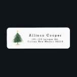 Simple Watercolor Christmas Tree Return Addres Label<br><div class="desc">Simple Watercolor Christmas Tree Return Address Label</div>