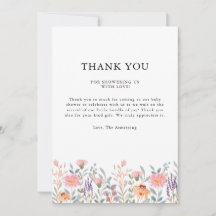 Simple Watercolor Floral Garden Baby Shower
