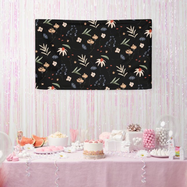 Simple watercolor flowers 1 banner (Party)