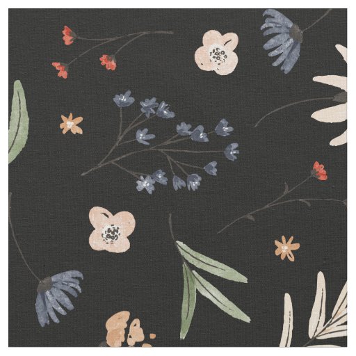 Simple watercolor flowers 1 fabric